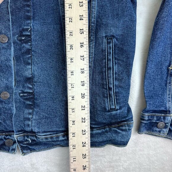 Levi's Jean Jacket Mens Medium Blue Wash Classic Denim Trucker 72334-0322 - Picture 6 of 10